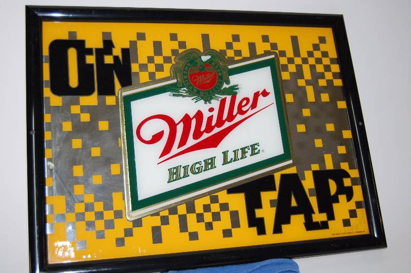 lot 13 image: Alcohol Advertisement Mirror