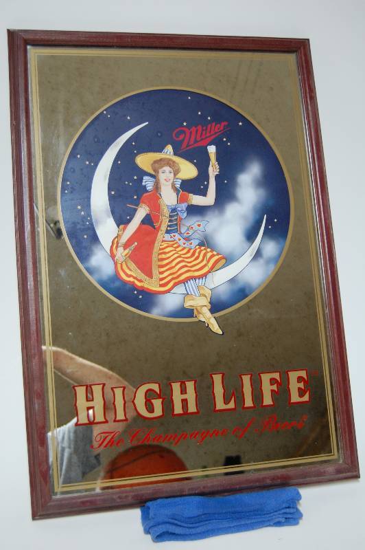 lot 14 image: Alcohol Advertisement Mirror