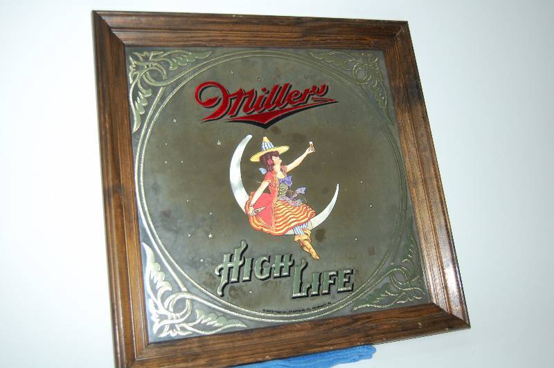 lot 15 image: Alcohol Advertisement Mirror