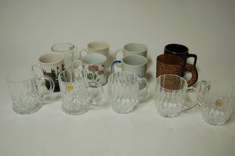 lot 79 image: Mugs and Crystal