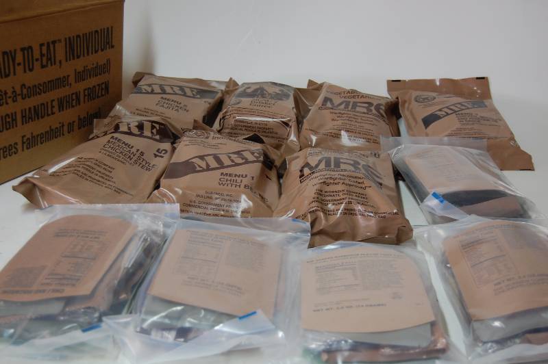 lot 168 image: M.R.E.s and Tailored Operational Training Meals