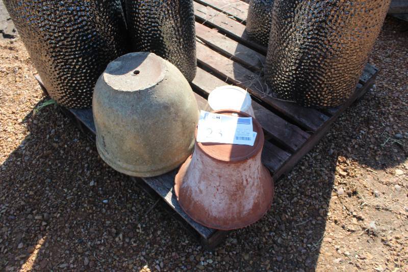 Lot of (3) Decorative Plant Pots