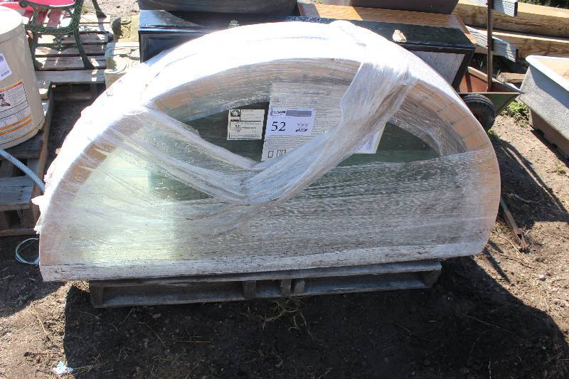 Pella Half Round Tempered Decorative Transom Over Entry Door Window w 12� Sidelight