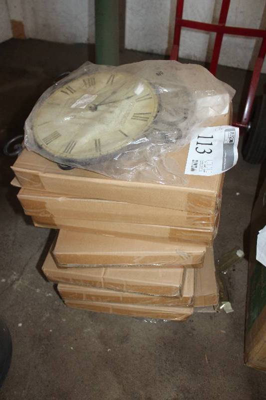 Lot of (9) Roman Numeral Wall Clock