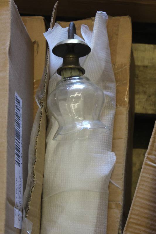 Lot of (12) Hanging Glass Shade Light