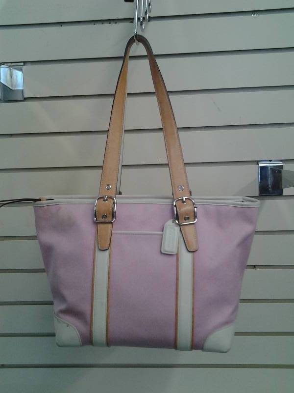Genuine COACH Hand Bag With Leather Trim