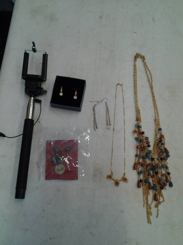 Selfie Stick, Earrings, Necklaces