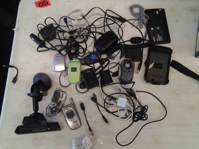 Variety Of Cell Phones, Cases, Charges, Cords, Related