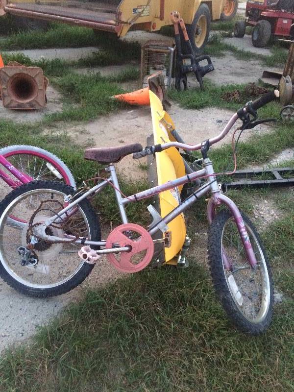 White & Pink Huffy Bike