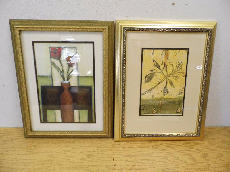 Lot of 3 Pictures - Gold Frame