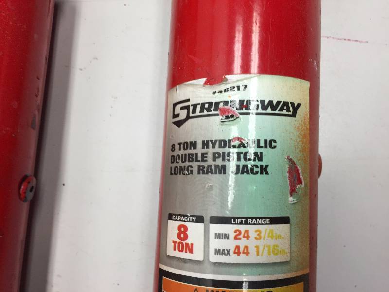 lot 10 image: STRONGWAY  8 TON HYDRAULIC DOUBLE PISTON JACKS (2)