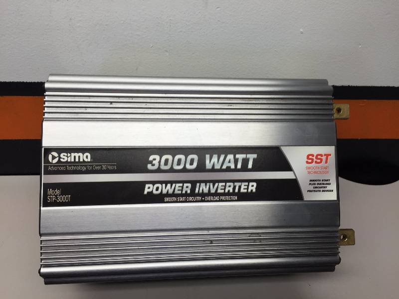 lot 12 image: SIMA 3000 WATT POWER INVERTER, VIZIO 38 SOUND BAR, FORD MUSTANG GRILL