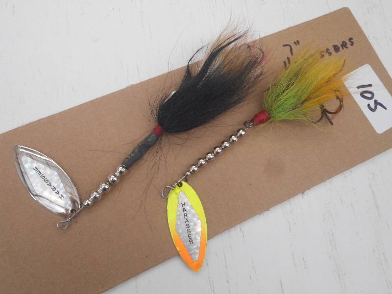 lot 105 image: (2) 7 Harasser Muskie Spinner Lure...