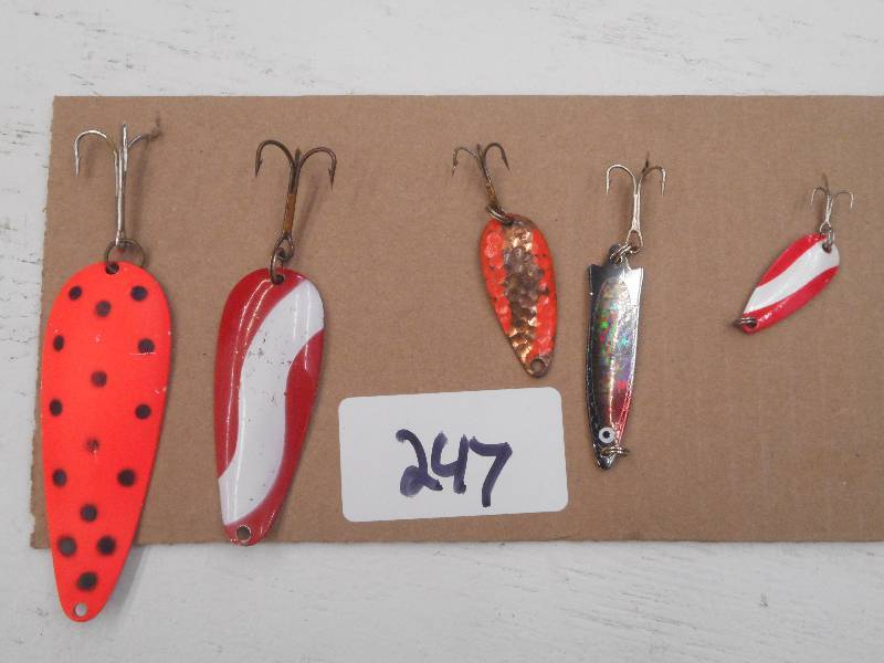 lot 247 image: (5) Assorted Spoon Lures ...