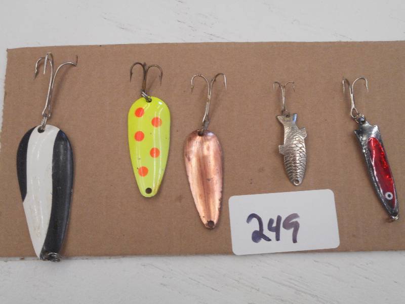 lot 249 image: (5) Assorted Spoon Lures ...