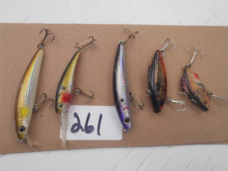 lot 261 image: (5) Assorted Fishing Lures ...