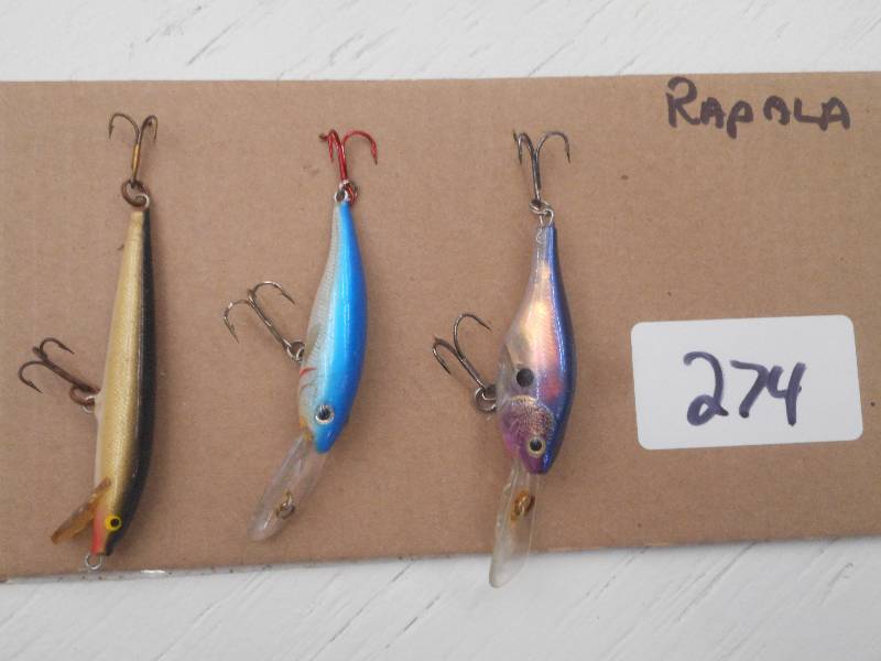 lot 274 image: (3) Rapala Fishing Lures ...