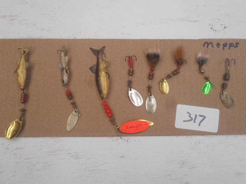lot 317 image: (8) Assorted Mepps Spinner Lures ...