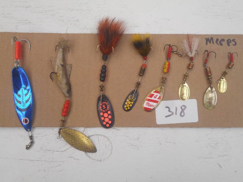 lot 318 image: (8) Assorted Mepps Spinner Lures ...