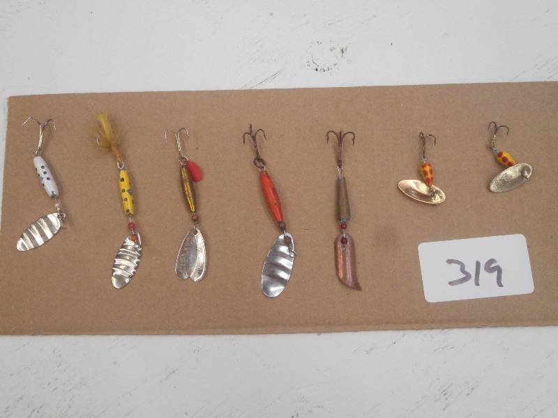 lot 319 image: (7) Assorted Spinner Lures ...
