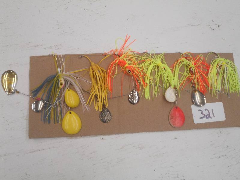 lot 321 image: (6) Assorted Spinner Bait Lures ...