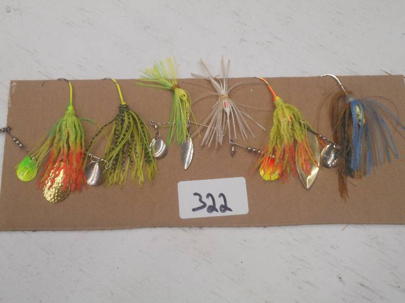 lot 322 image: (6) Assorted Spinner Bait Lures ...