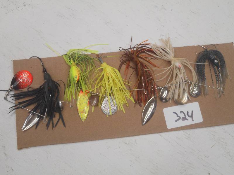 lot 324 image: (6) Assorted Spinner Bait Lures ...