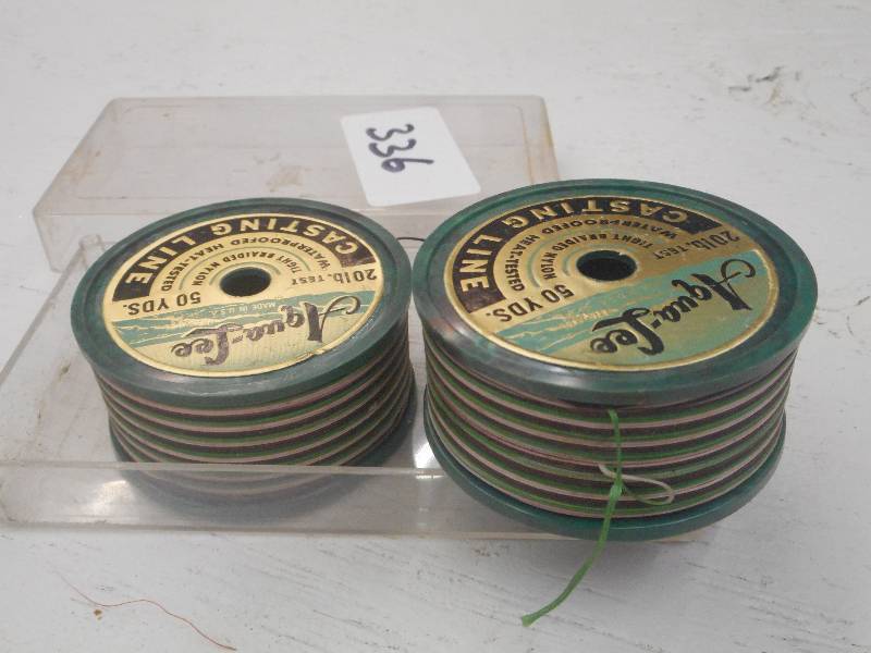 lot 336 image: (2) New 50-Yard Spools Of Aqua-Lee ...