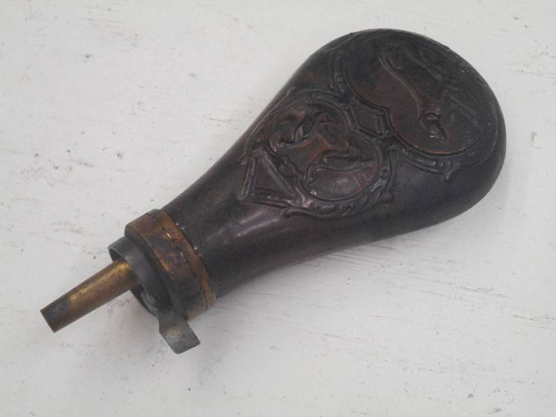 lot 397 image: Vintage Powder Flask ...