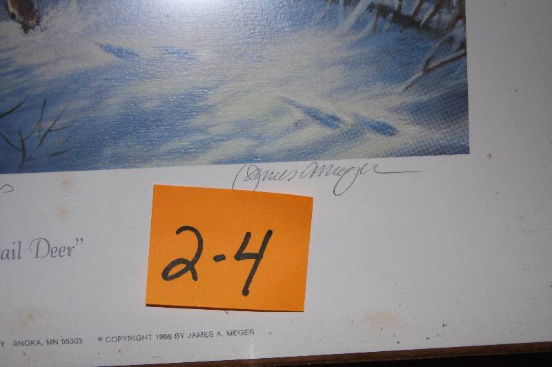 lot 2-4 image: Coach Herb Brooks Signed Fast Moving Game - Whitetail Deer