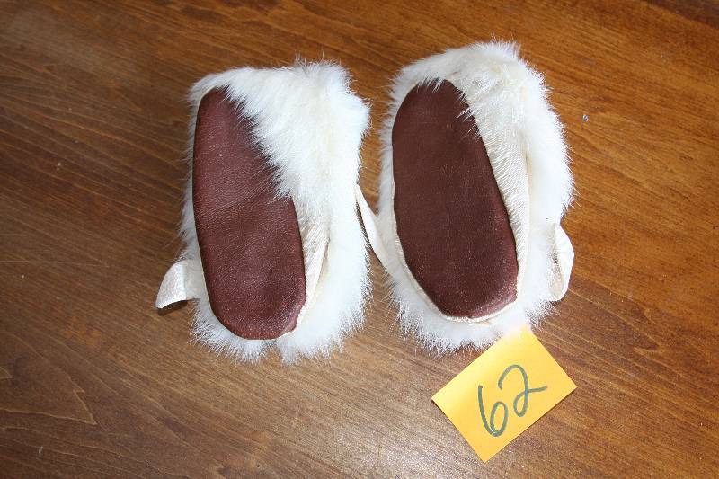 lot 62 image: Rabbit Fur Slippers
