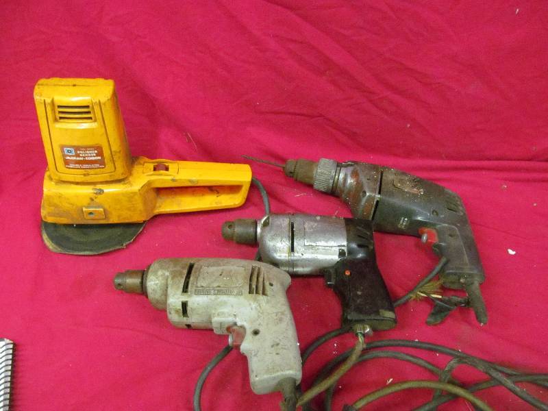 McGraw Edison polisher,(3) drills