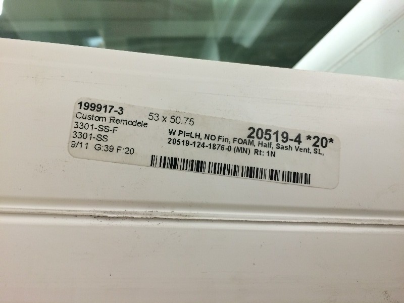 Single Slider Window  53 x 50.75  NEW view all pictures for more details