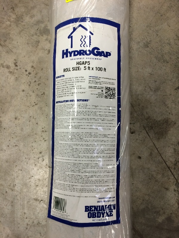 HydroGap Drainable Housewrap  5 x 100  NEW