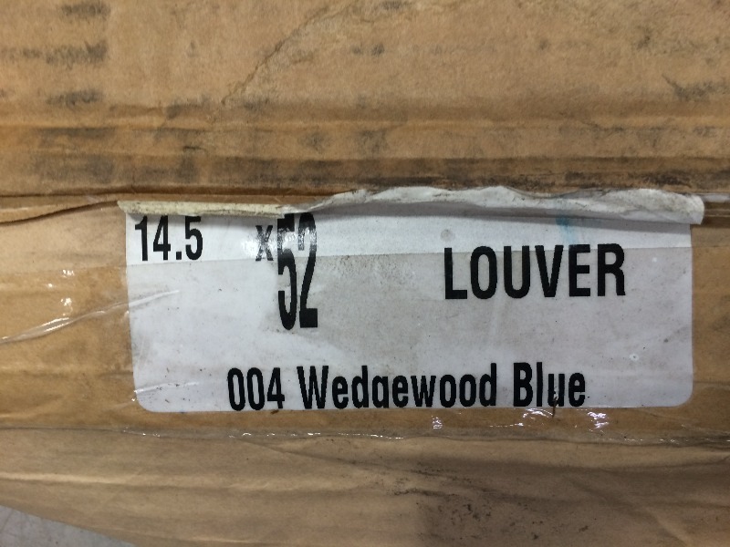 Mid America  Vinyl Shutters  1 pair  ( Wedgewood Blue )  14 12 x 52   NEW  view all pictures for more details