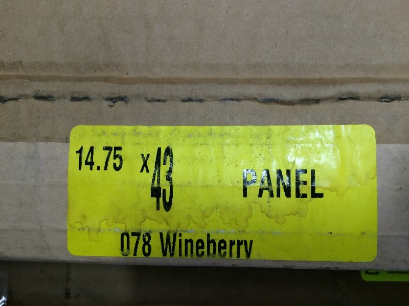 Mid America  Vinyl Shutters  1 pair  ( Wineberry )  14 34 x 43   NEW  view all pictures for more details    same as Lot #99