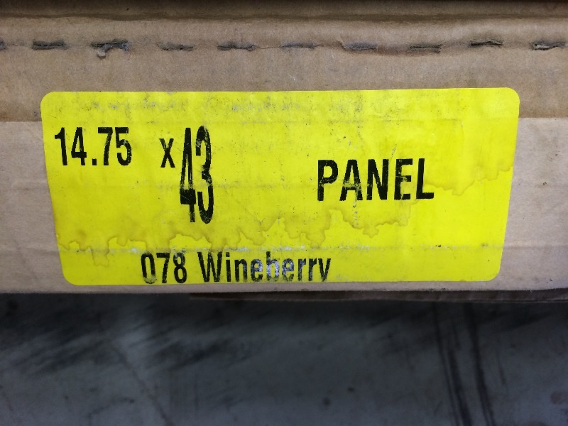 Mid America  Vinyl Shutters  1 pair  ( Wineberry )  14 34 x 43   NEW  view all pictures for more details  same as Lot# 98
