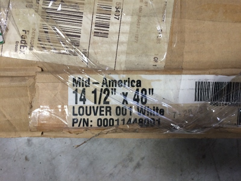Mid America  Vinyl Shutters  1 pair  ( White  )  14.5 x 48   NEW  view all pictures for more details