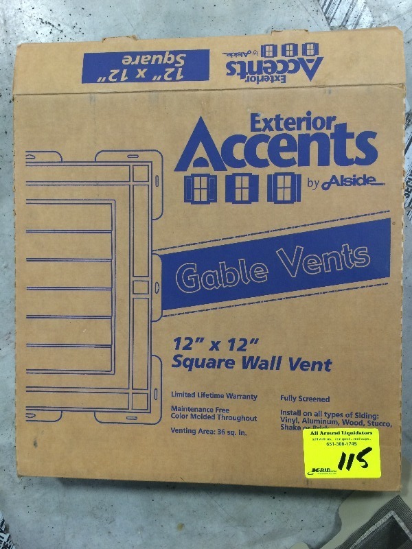 Mid America  Vinyl 12 x 12 Rectangular Wall Vent NEW  view all pictures for more details