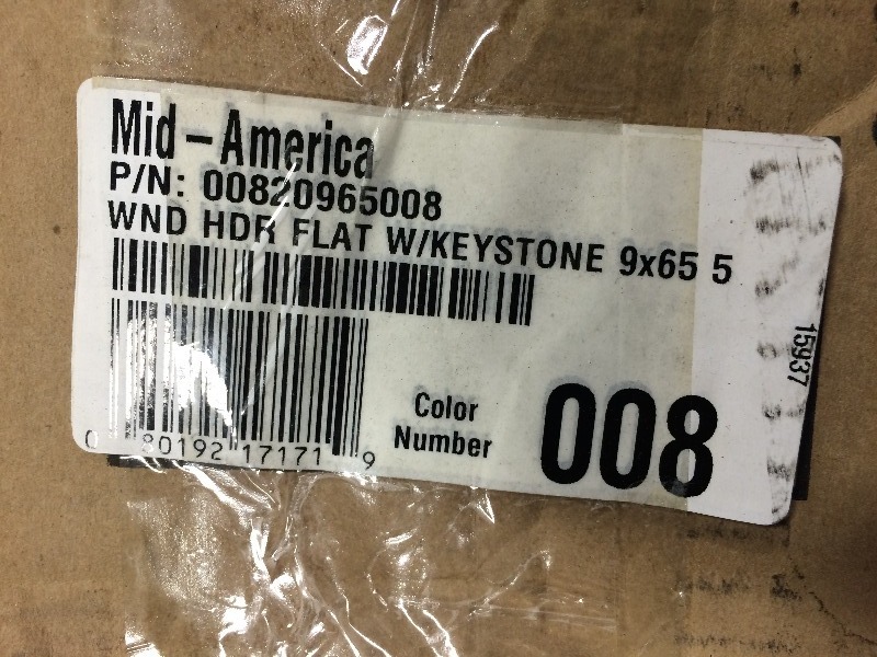 Mid-America Window Header WKeystone  9 x 65  view all pictures for more details   same as Lot #117