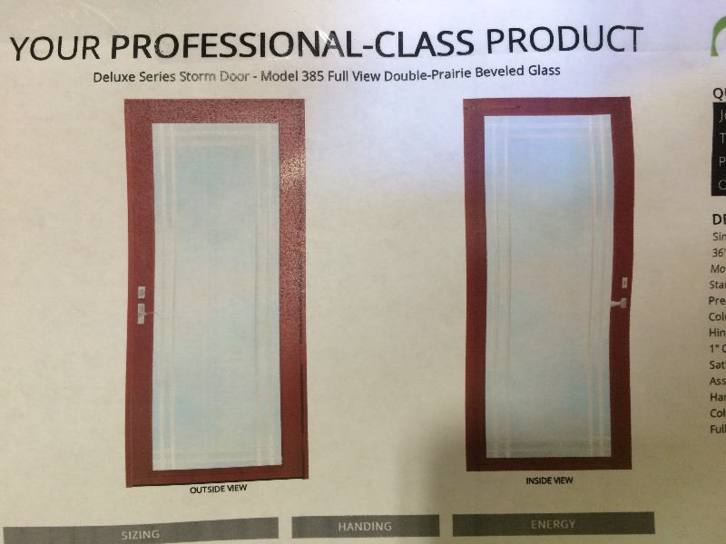 Provia Storm Door 36 X 80 New View All Pictures For More