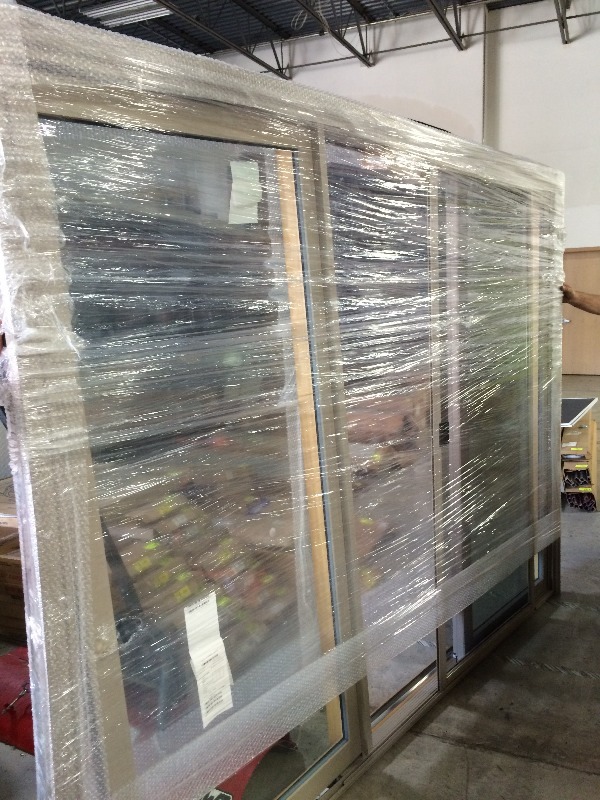 3 lite patio door  107.25 x 79.50   NEW  view all pictures for more details