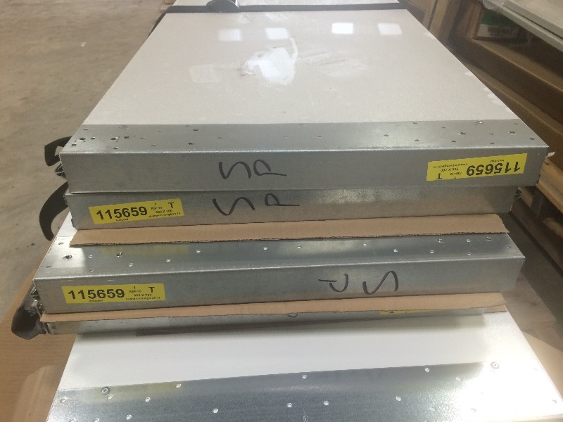 Raised Panel Garage Door Panels 9ft x 21  Previously installed  no hardware  lot of 4
