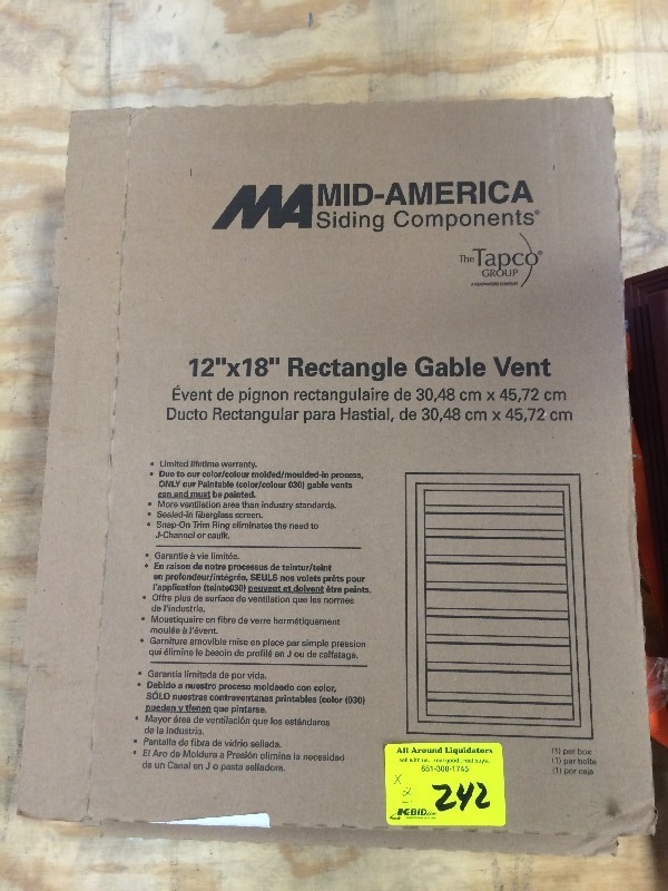 Vinyl Gable Vent  12 x 8  Lot of 2   NEW view all pictures for more details