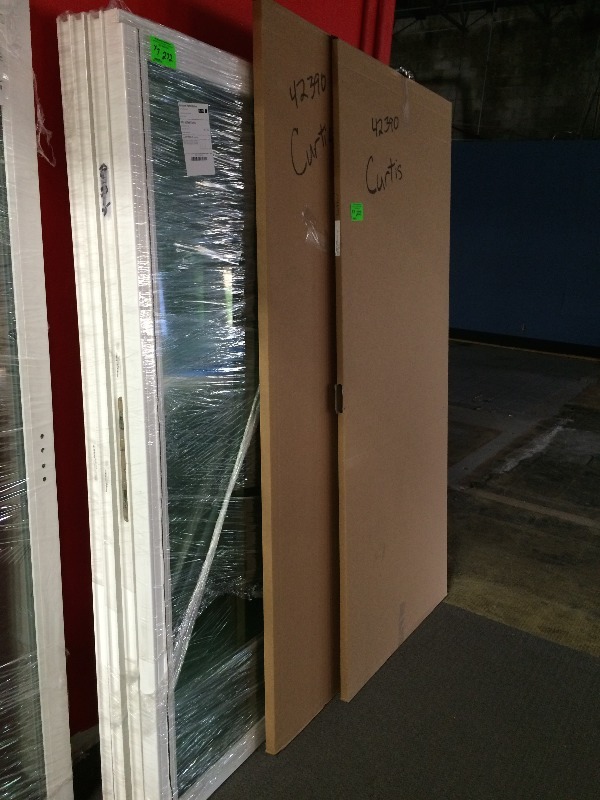 Patio Door  4 lite  144 x 79.5  Complete wscreens  New  View all pictures for more details