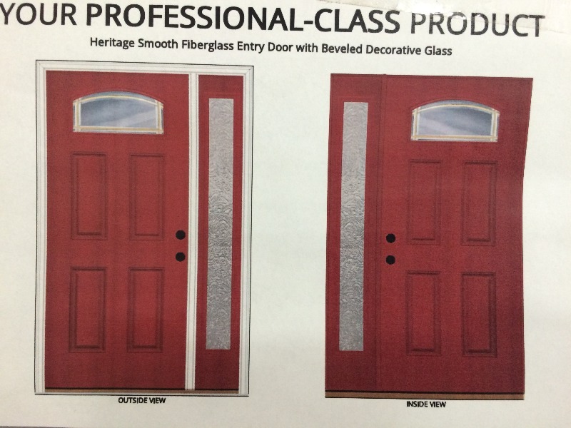 Provia Heritage Fiberglass Entry Door With Sidelite 36 X 80 H