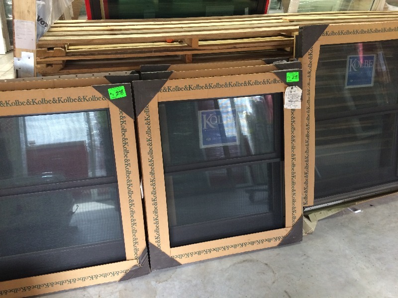 Double Hung Windows   Lot of 7   (1) 37.5 x 44.5 h  (6) 33.5 x 38 h   NEW  view all pictures for more detailsres for more details