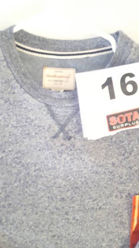 Mens Weatherproof Vintage Pullover BlueGrey  Medium