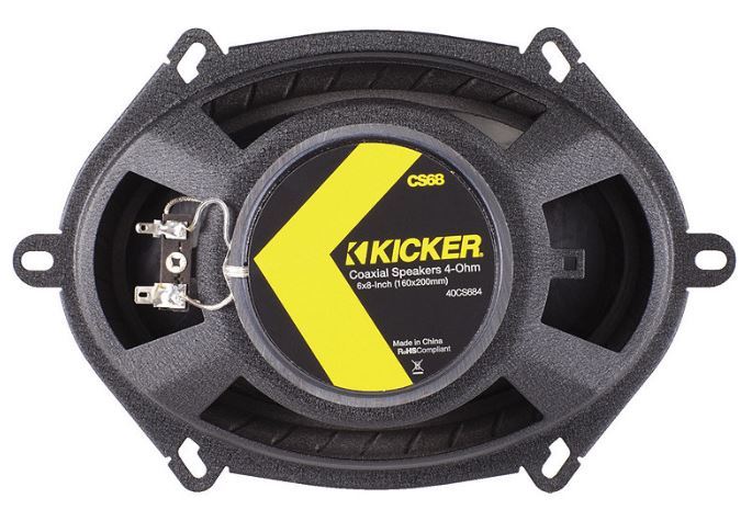 Kicker CS Series 225-Watt 6 x 8 Coaxial Speakers Pair