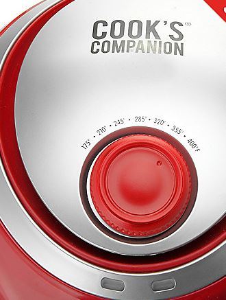 Cooks Companion� 2.2 qt High-Speed 1200W Air Fryer w Baking Cups & Trivet  - RED